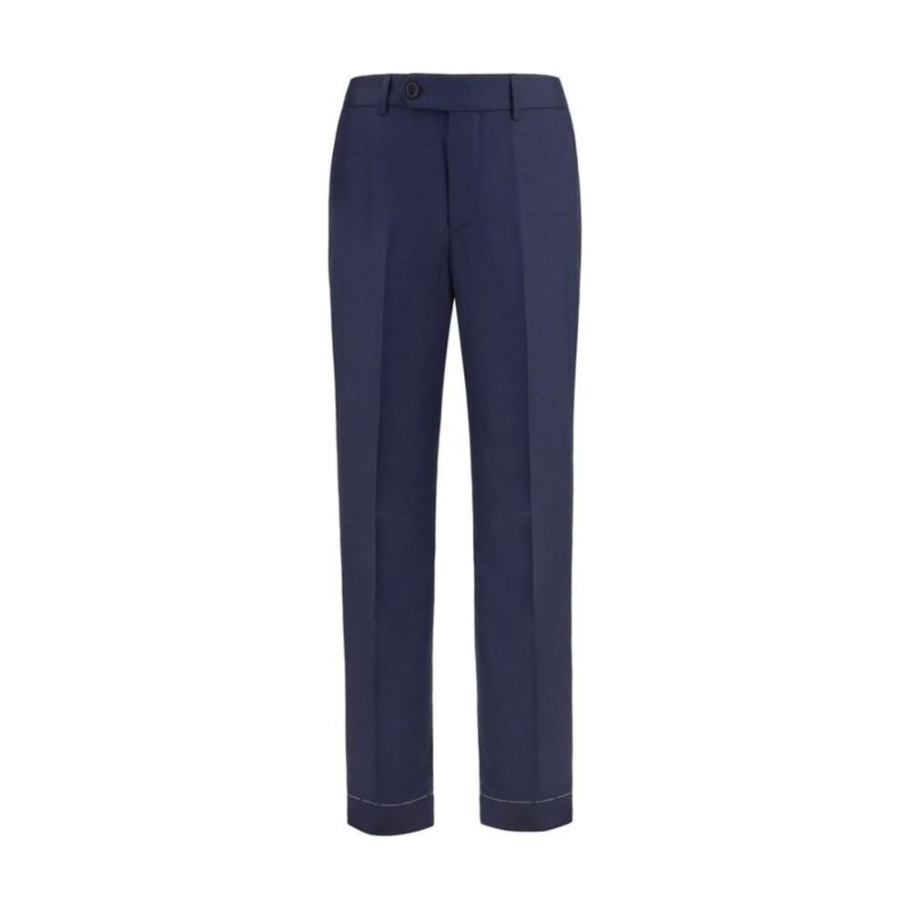 Brunello Cucinelli Blue Wool Oves Aries Dress Men's Pants